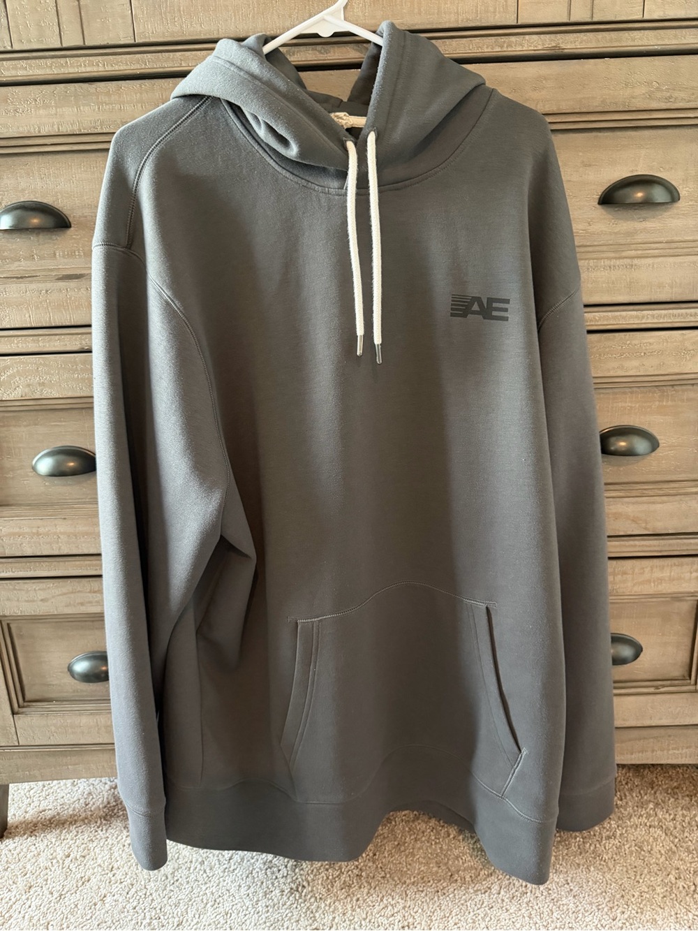 American Eagle Outfitters Charcoal Gray Pullover Hoodie